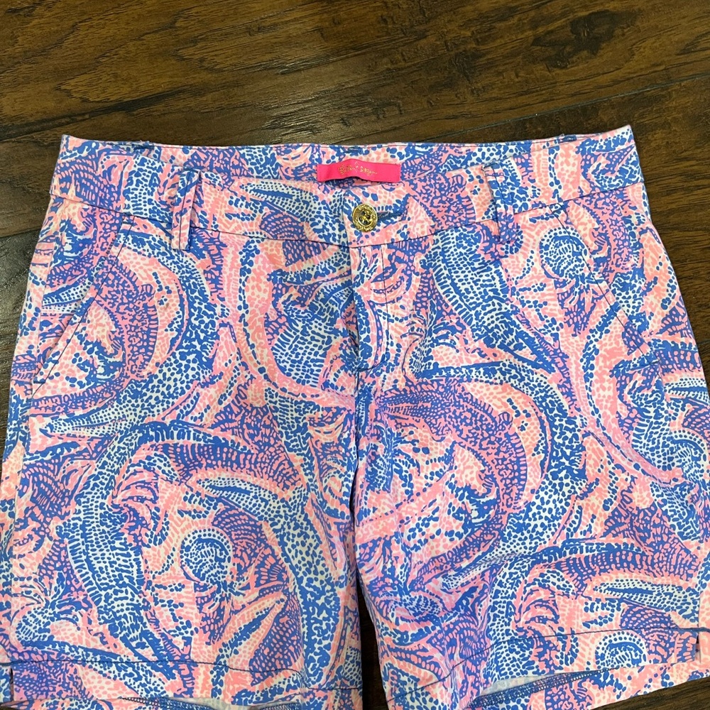 Lilly Pulitzer Pink and Blue Paisley Bermudas